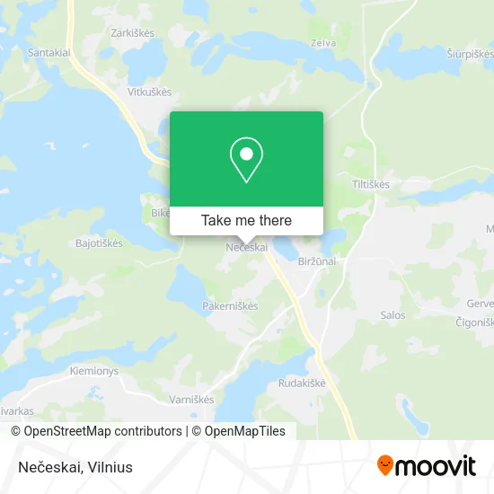 Карта Nečeskai