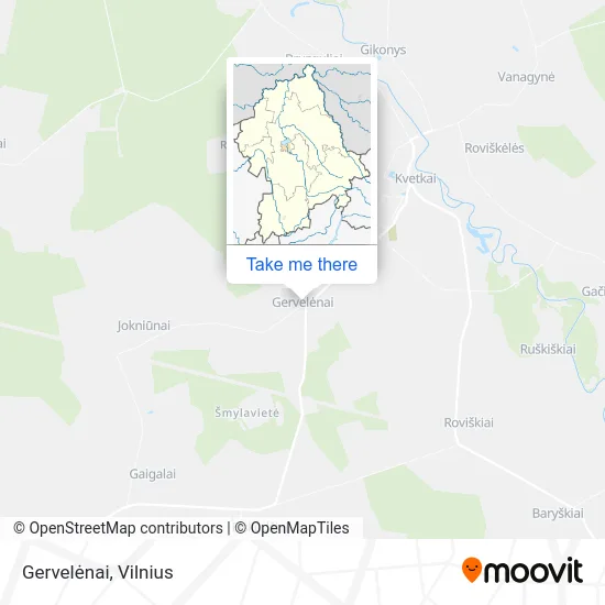Карта Gervelėnai