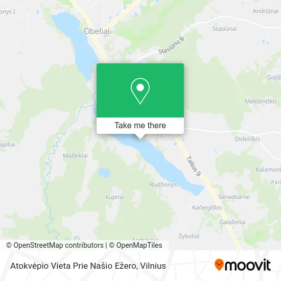 Карта Atokvėpio Vieta Prie Našio Ežero