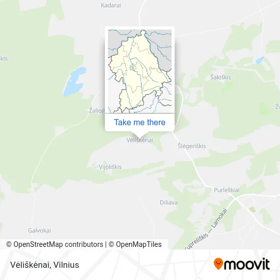 Карта Vėliškėnai