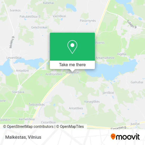 Карта Malkėstas