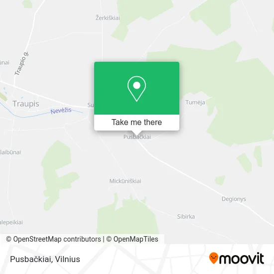 Карта Pusbačkiai