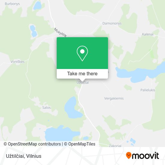 Карта Užtilčiai