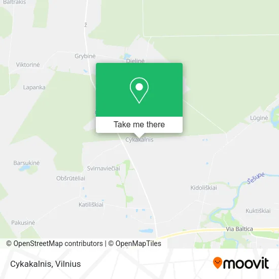 Карта Cykakalnis