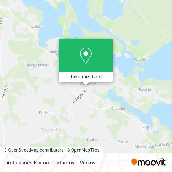 Карта Antalksnės Kaimo Parduotuvė