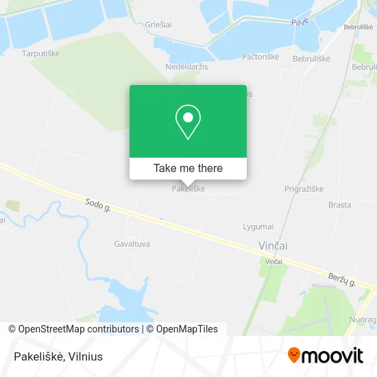 Карта Pakeliškė