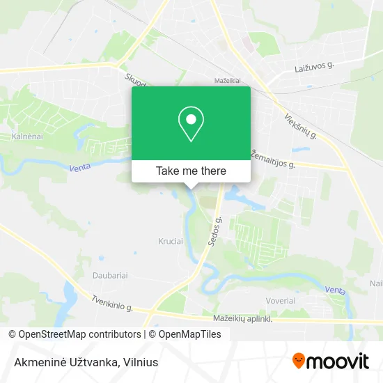 Карта Akmeninė Užtvanka