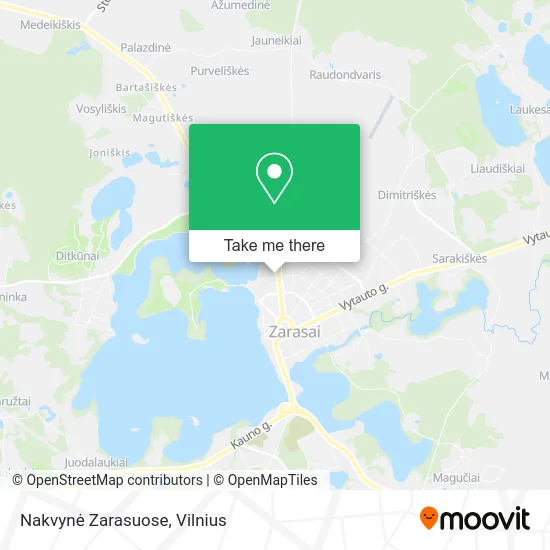 Карта Nakvynė Zarasuose