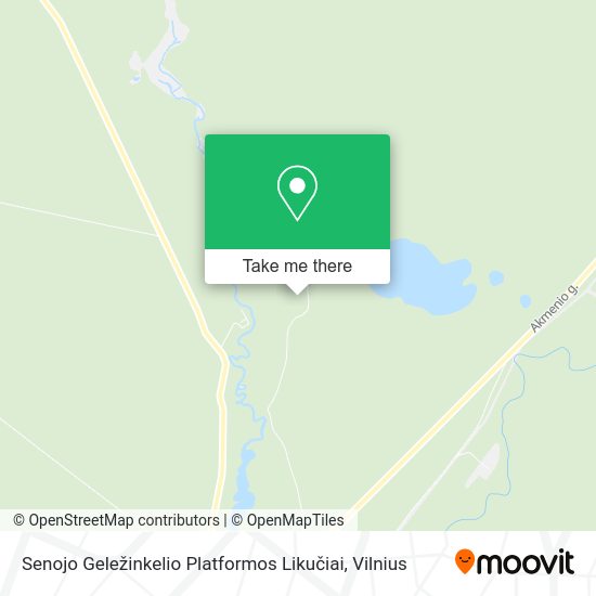 Карта Senojo Geležinkelio Platformos Likučiai