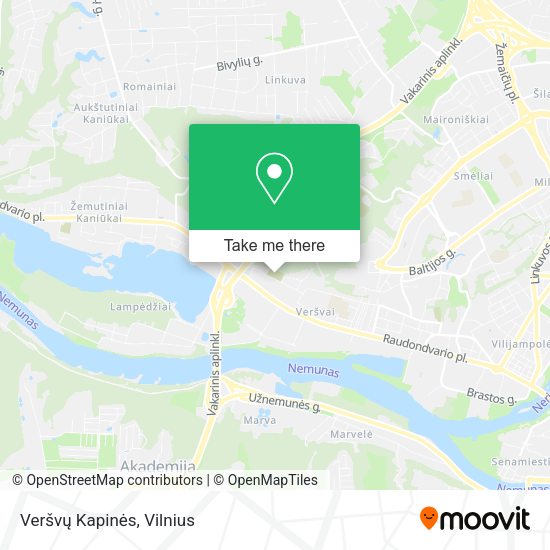 Карта Veršvų Kapinės