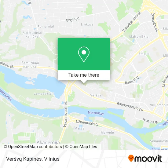 Карта Veršvų Kapinės