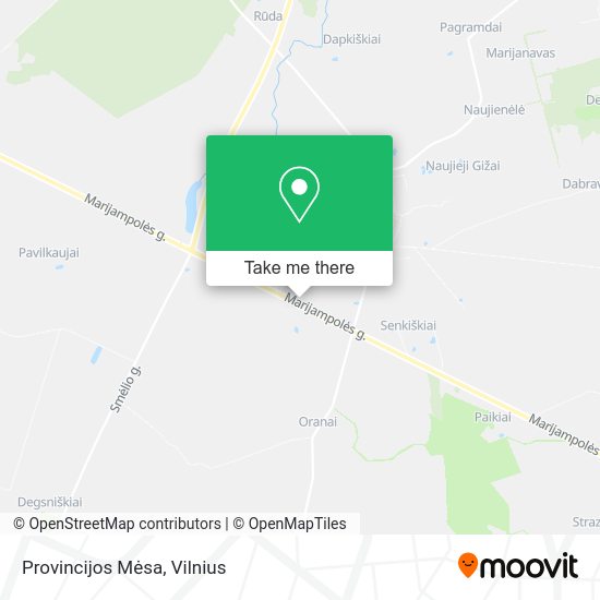 Карта Provincijos Mėsa