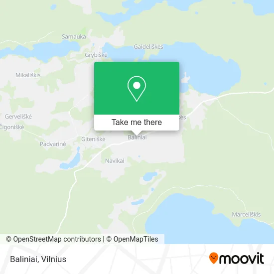 Карта Baliniai
