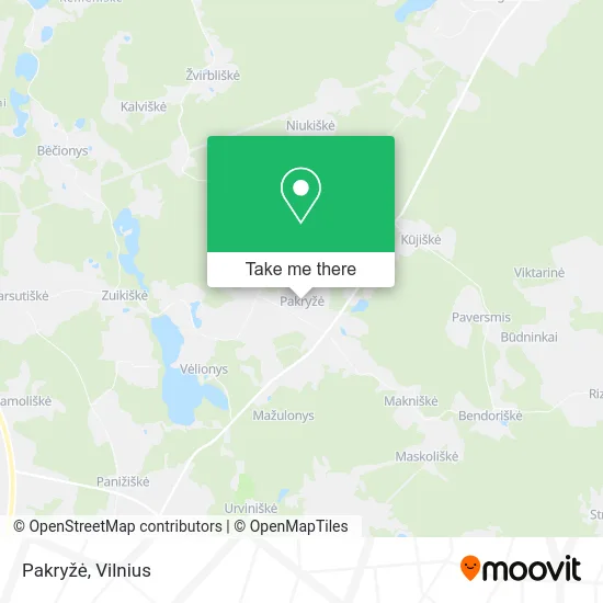 Карта Pakryžė