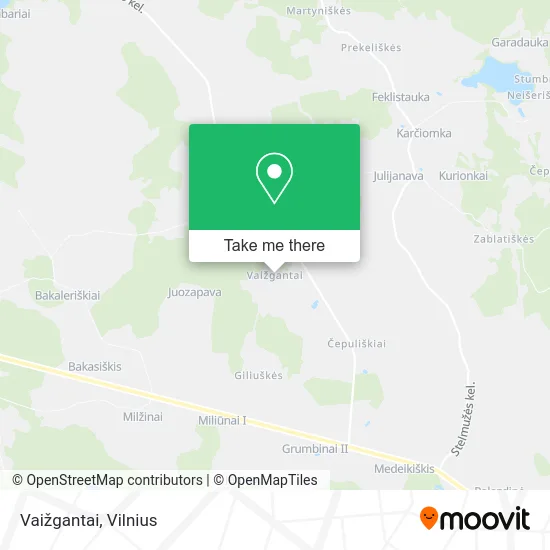 Карта Vaižgantai