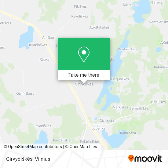 Карта Girvydiškės