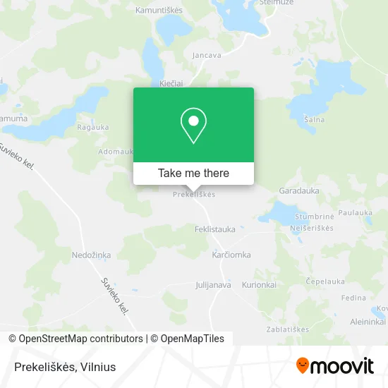 Карта Prekeliškės