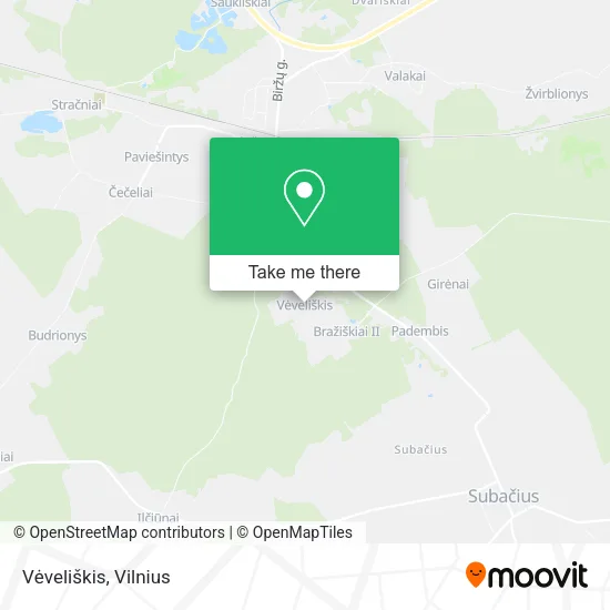 Карта Vėveliškis