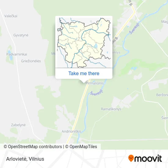 Карта Arlovietė