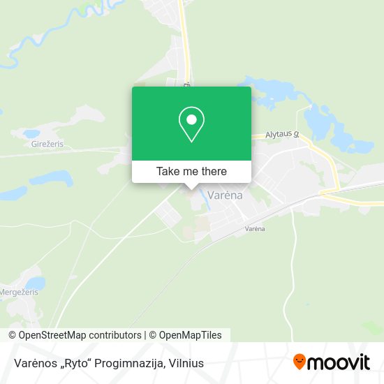 Карта Varėnos „Ryto“ Progimnazija