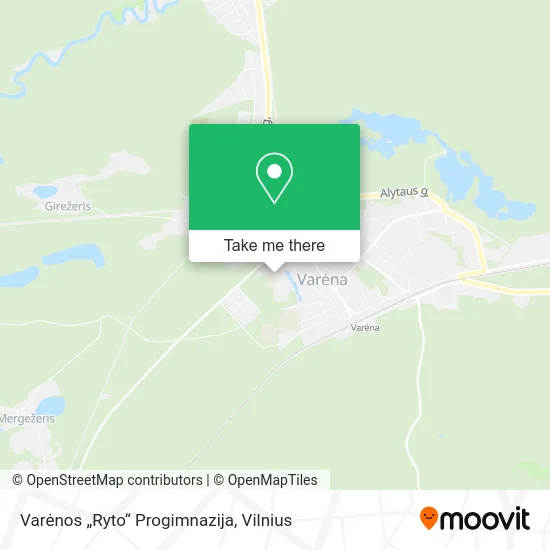 Карта Varėnos „Ryto“ Progimnazija