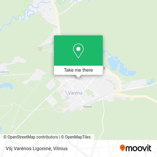 Карта Všį Varėnos Ligoninė