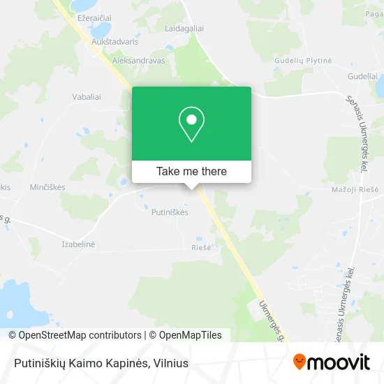 Карта Putiniškių Kaimo Kapinės