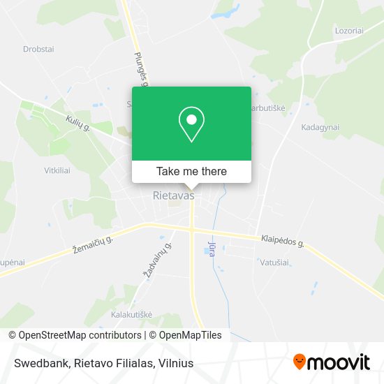 Карта Swedbank, Rietavo Filialas