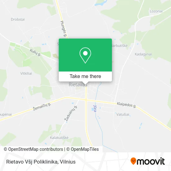 Карта Rietavo Všį Poliklinika