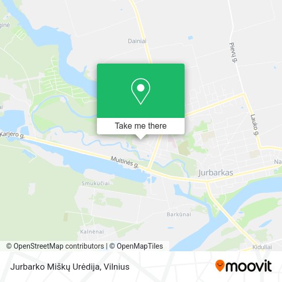 Карта Jurbarko Miškų Urėdija