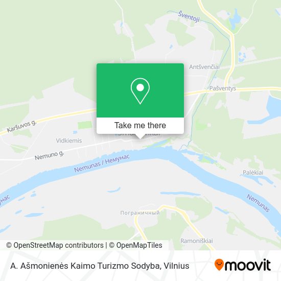 Карта A. Ašmonienės Kaimo Turizmo Sodyba