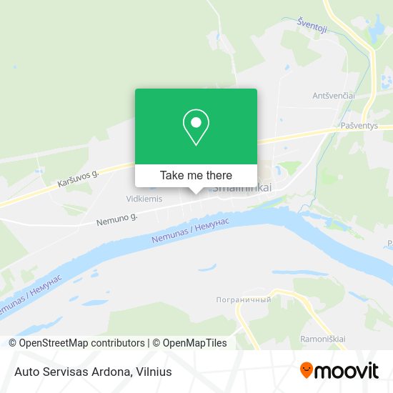 Карта Auto Servisas Ardona