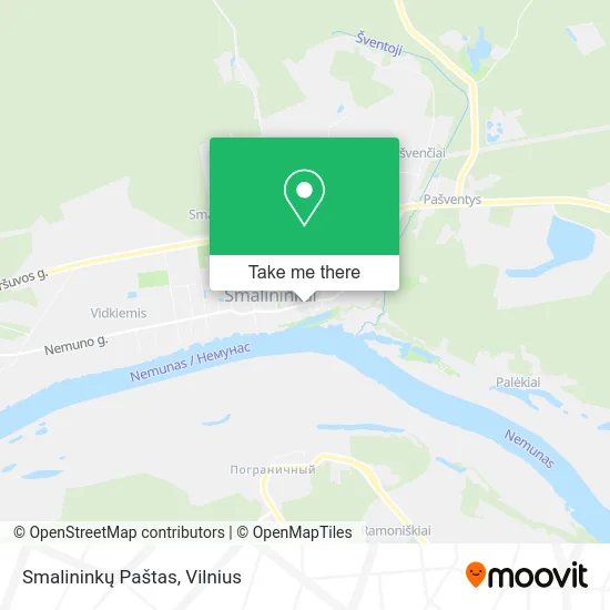 Карта Smalininkų Paštas