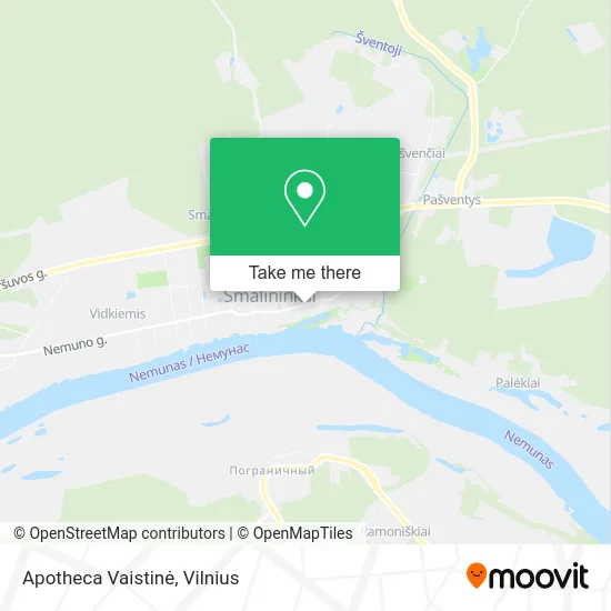 Карта Apotheca Vaistinė