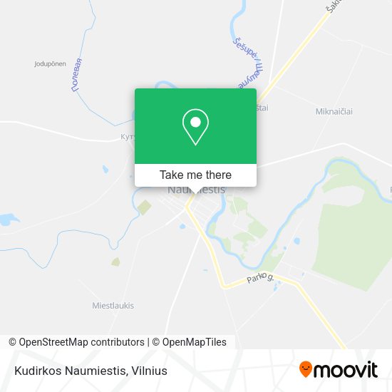 Карта Kudirkos Naumiestis