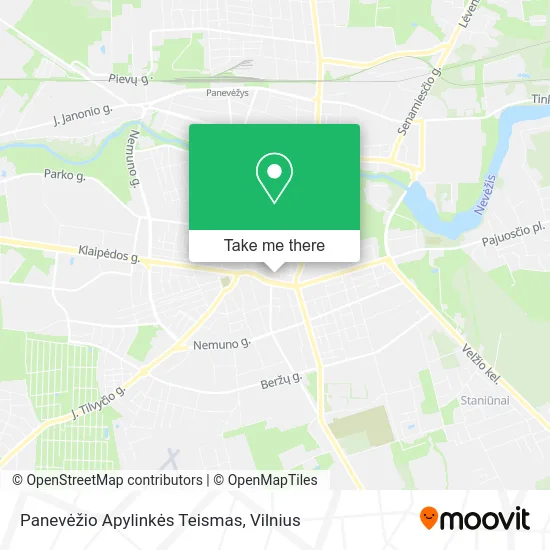 Карта Panevėžio Apylinkės Teismas