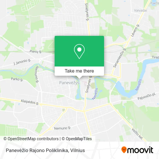 Карта Panevėžio Rajono Poliklinika