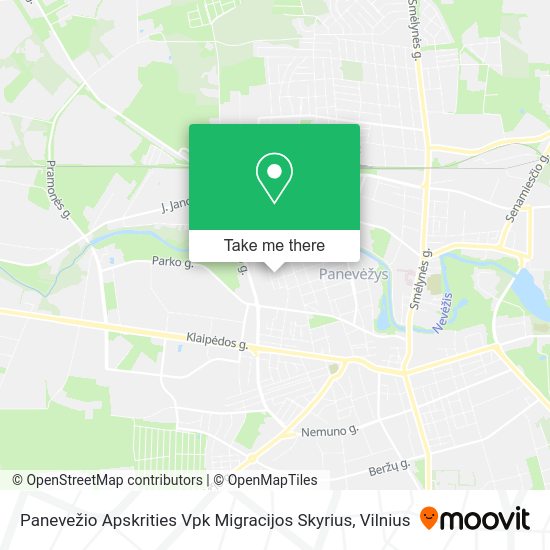 Карта Panevežio Apskrities Vpk Migracijos Skyrius