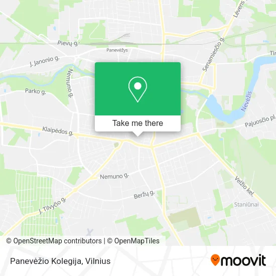 Карта Panevėžio Kolegija