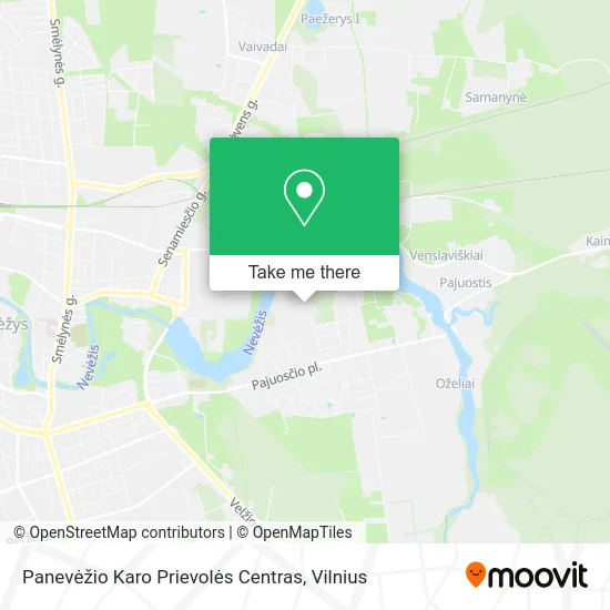 Карта Panevėžio Karo Prievolės Centras