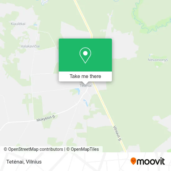 Карта Tetėnai