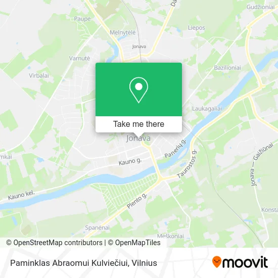 Карта Paminklas Abraomui Kulviečiui
