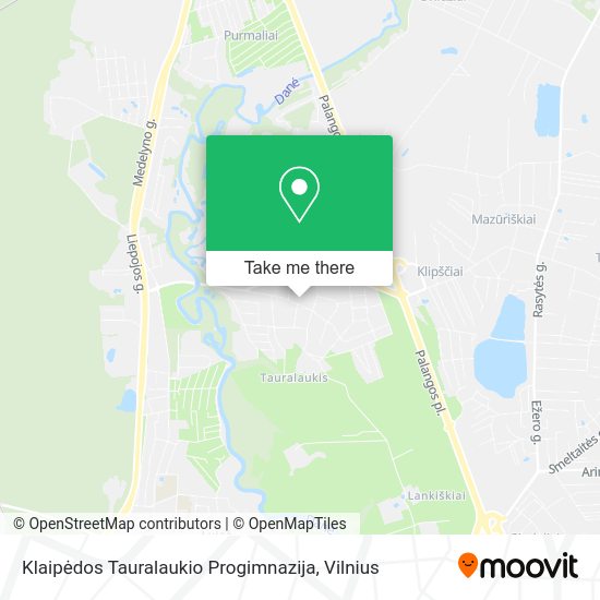 Карта Klaipėdos Tauralaukio Progimnazija