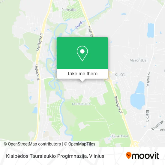 Карта Klaipėdos Tauralaukio Progimnazija