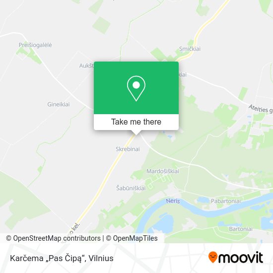 Карта Karčema „Pas Čipą“