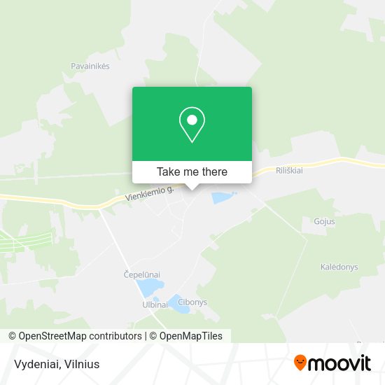 Карта Vydeniai