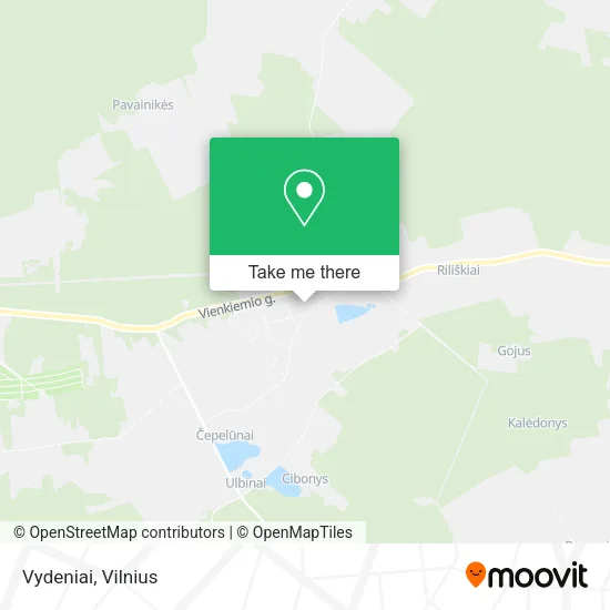 Карта Vydeniai