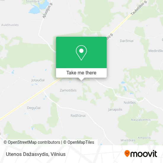 Карта Utenos Dažasvydis