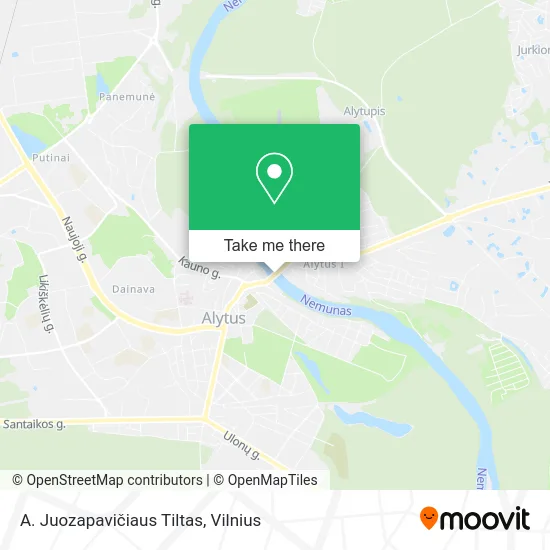 Карта A. Juozapavičiaus Tiltas