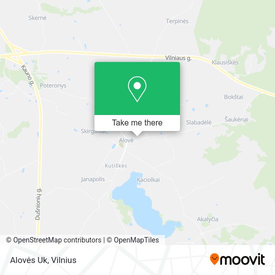 Карта Alovės Uk